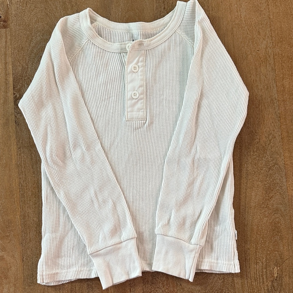 GAP Kids Cream Long Sleeve Henley